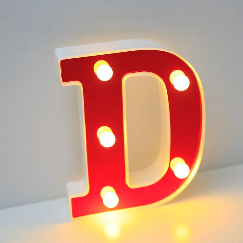 Lettre Cinéma Lumineuse LED | Rouge 16 cm