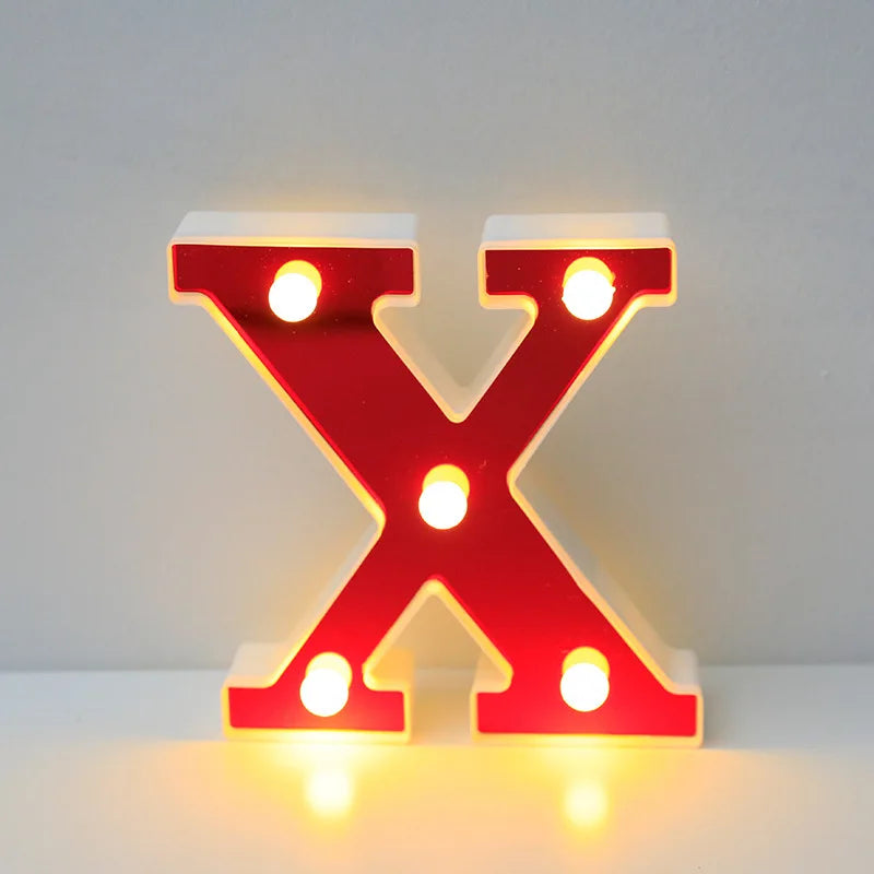 Lettre Cinéma Lumineuse LED | Rouge 16 cm