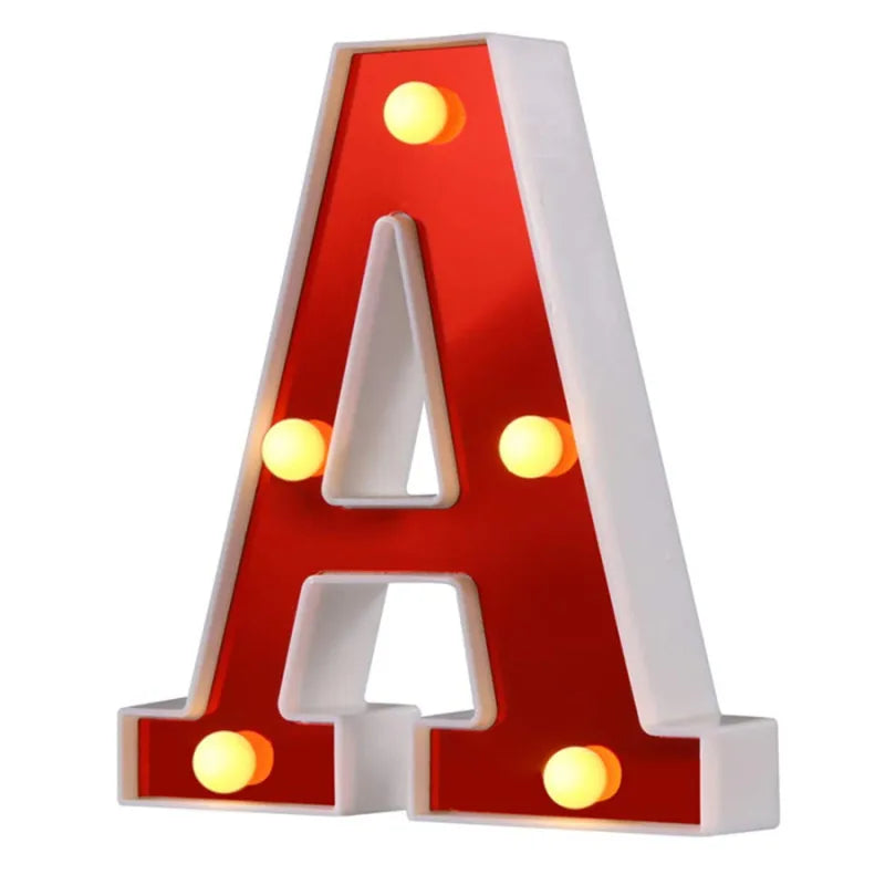 Lettre Cinéma Lumineuse LED | Rouge 16 cm