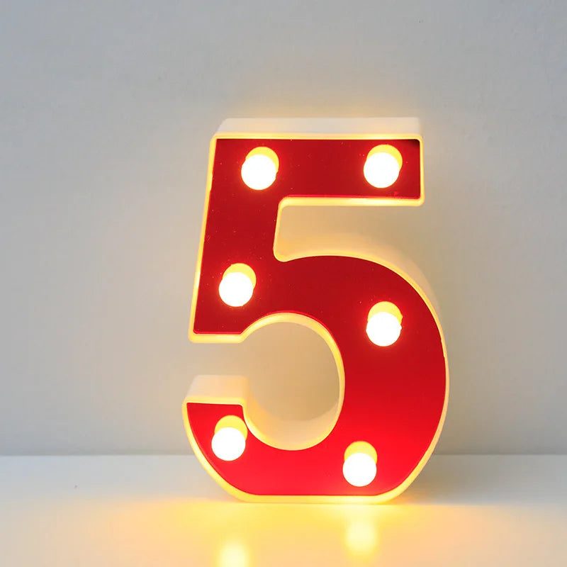 Lettre Cinéma Lumineuse LED | Rouge 16 cm