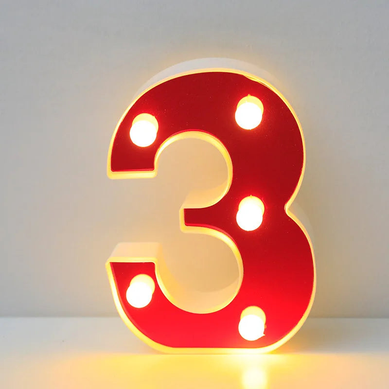 Lettre Cinéma Lumineuse LED | Rouge 16 cm