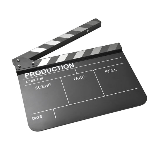 Clap Cinéma Professionnel Noir – Grand Format Acrylique Effaçable