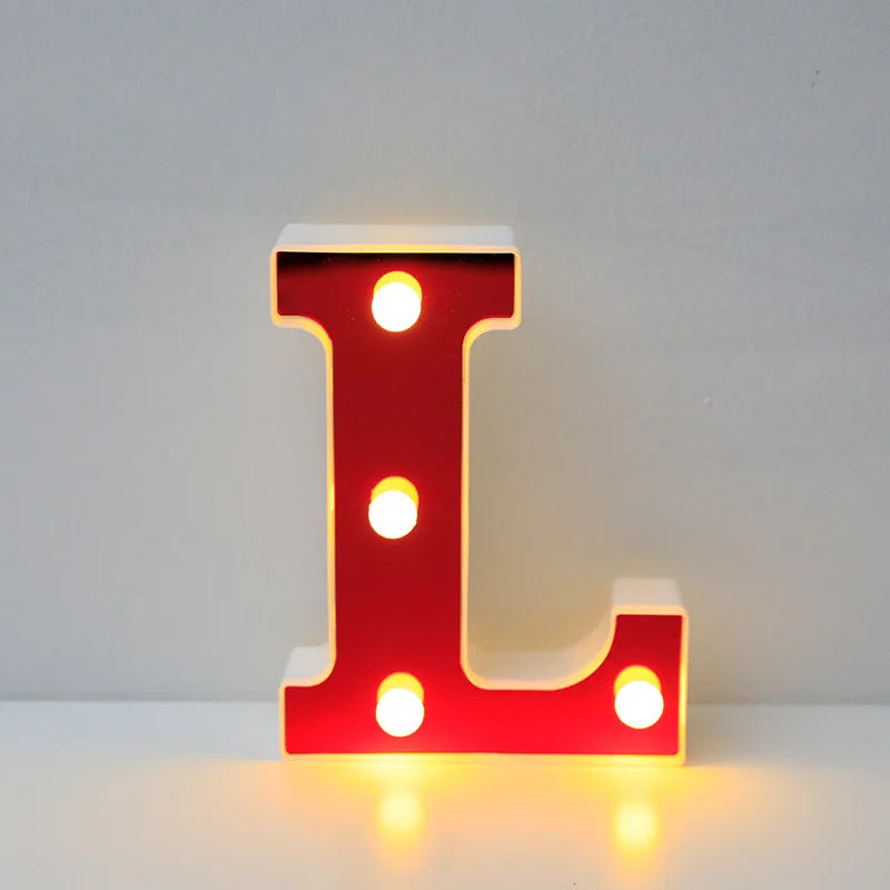 Lettre Cinéma Lumineuse LED | Rouge 16 cm