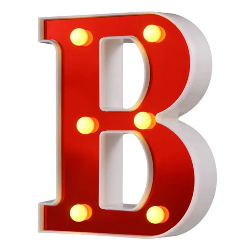 Lettre Cinéma Lumineuse LED | Rouge 16 cm