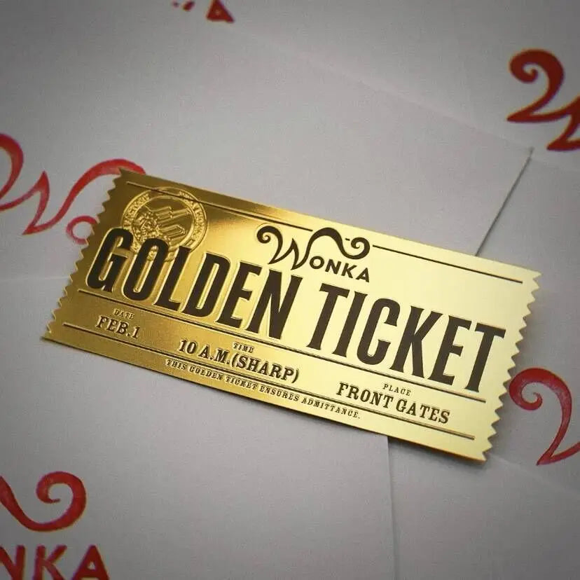 Ticket d’Or Wonka – Charlie et la Chocolaterie | Réplique Collector (2 versions)