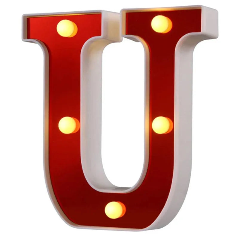 Lettre Cinéma Lumineuse LED | Rouge 16 cm