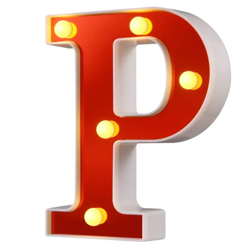 Lettre Cinéma Lumineuse LED | Rouge 16 cm