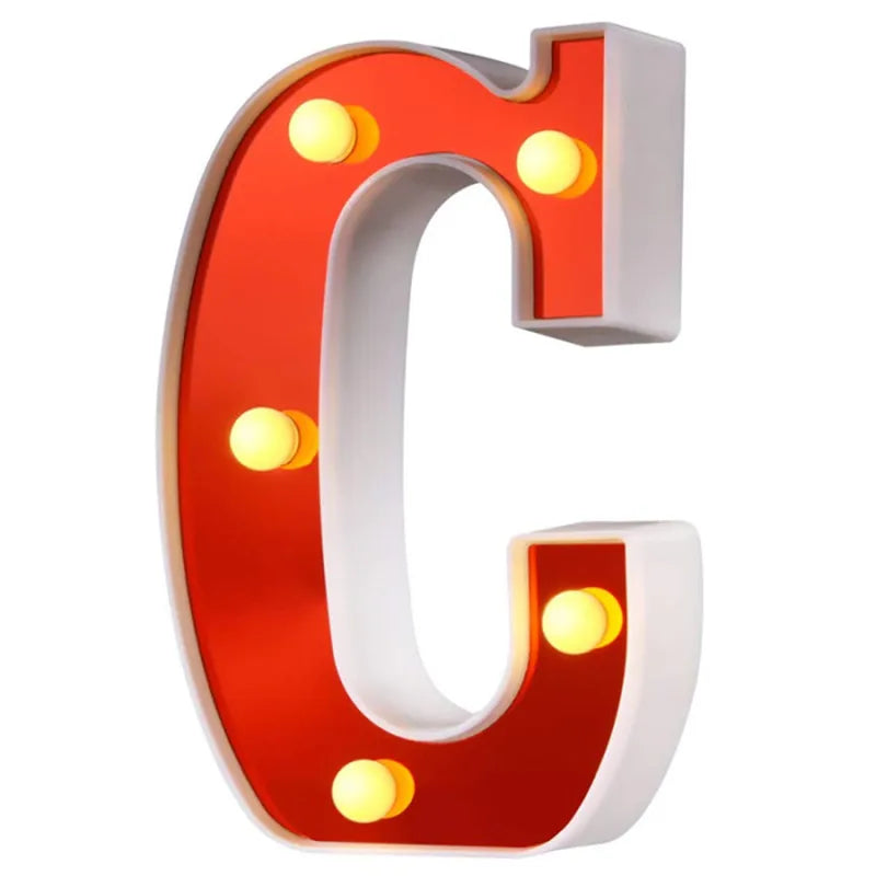 Lettre Cinéma Lumineuse LED | Rouge 16 cm