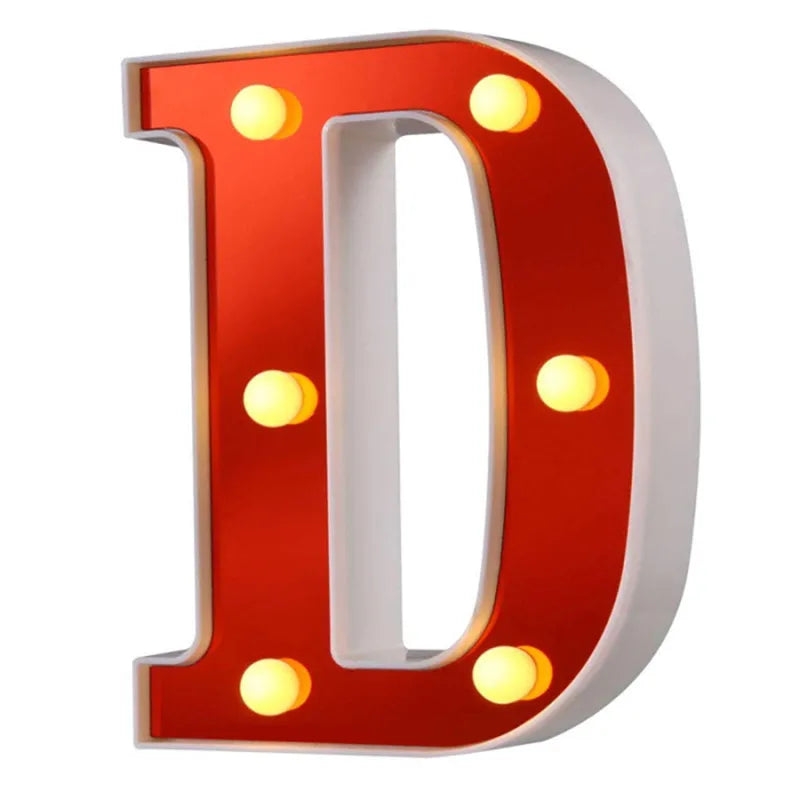 Lettre Cinéma Lumineuse LED | Rouge 16 cm