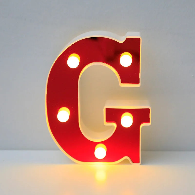 Lettre Cinéma Lumineuse LED | Rouge 16 cm