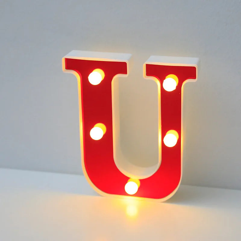 Lettre Cinéma Lumineuse LED | Rouge 16 cm