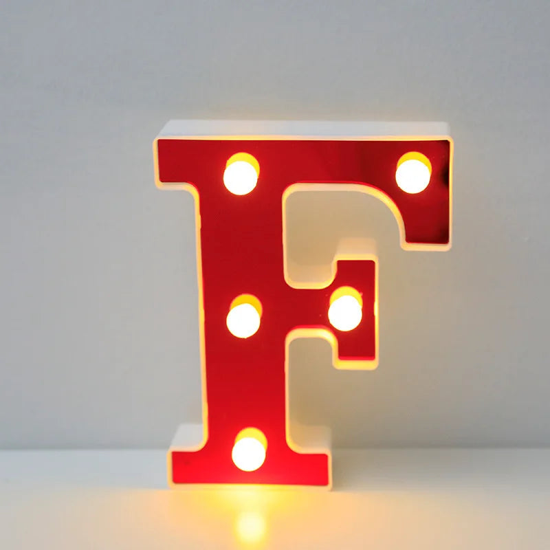 Lettre Cinéma Lumineuse LED | Rouge 16 cm